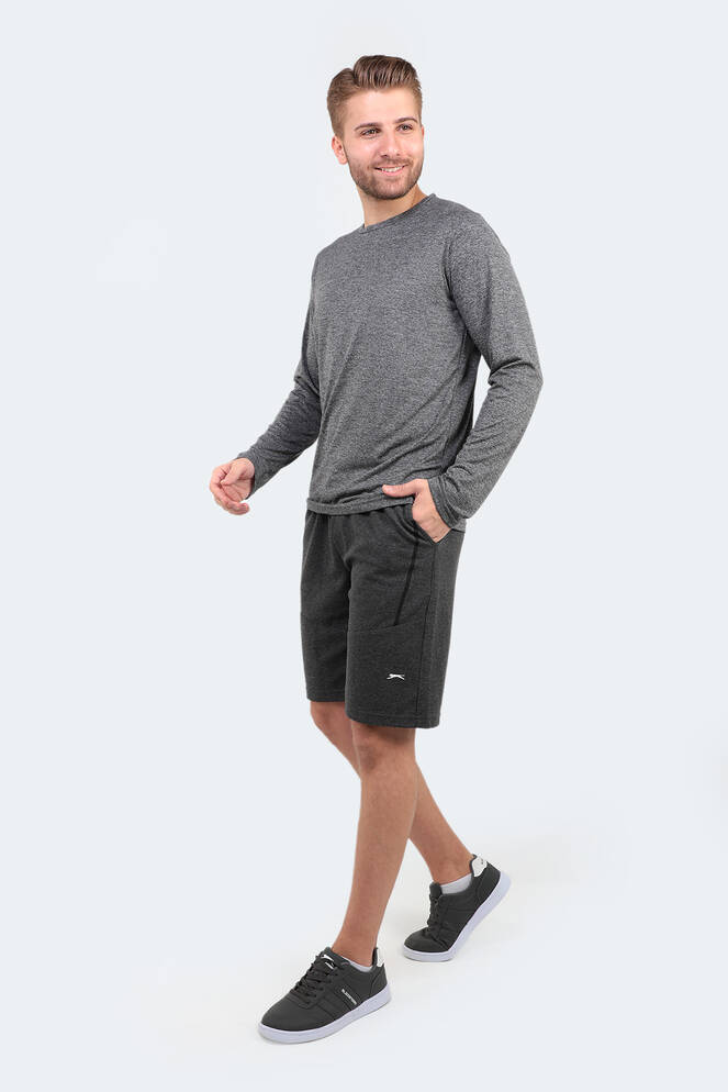 Slazenger RANALD Men's Long Sleeve T-Shirt Dark Grey