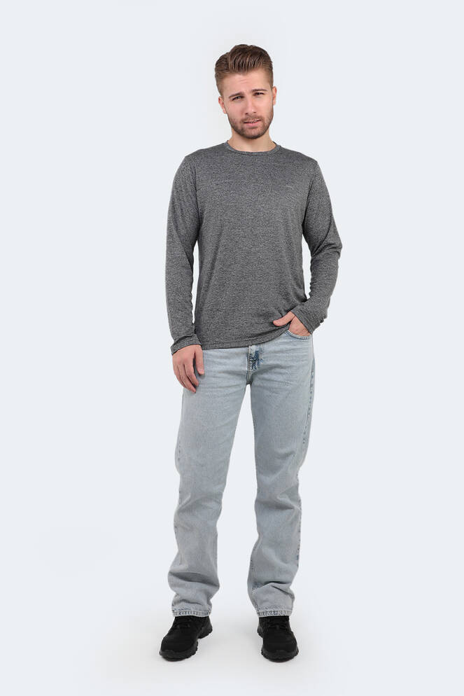 Slazenger RANALD Men's Long Sleeve T-Shirt Dark Grey