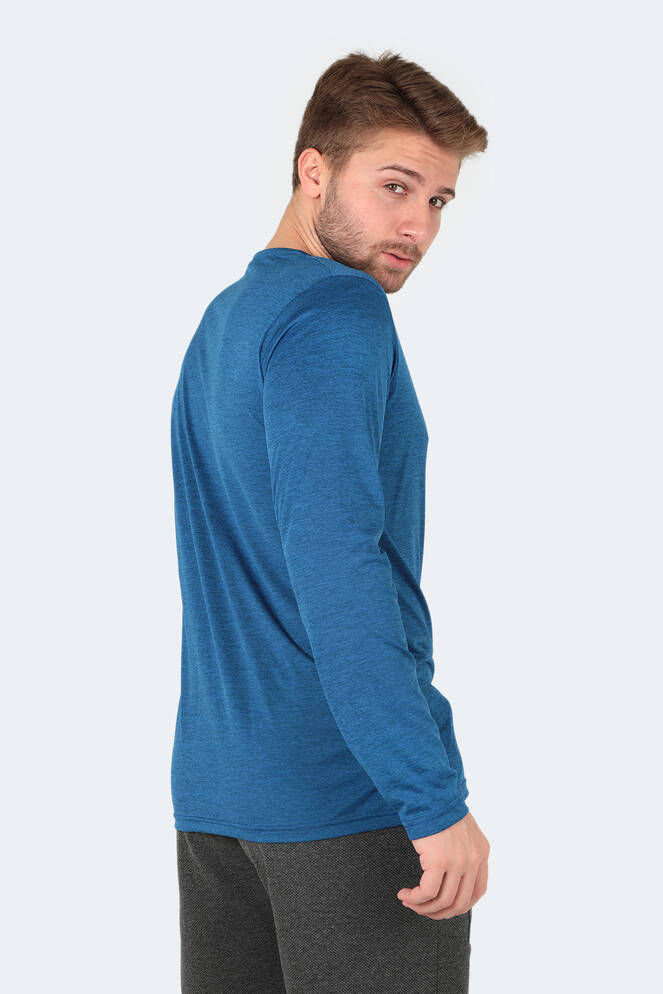 Slazenger RANALD Men's Long Sleeve T-Shirt Saks Blue