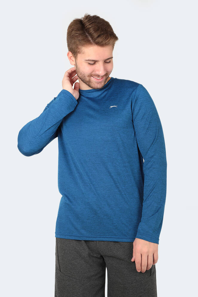 Slazenger RANALD Men's Long Sleeve T-Shirt Saks Blue