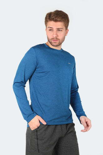Slazenger RANALD Men's Long Sleeve T-Shirt Saks Blue - Thumbnail