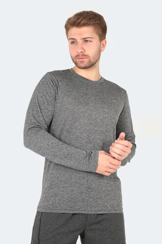 Slazenger RANALD Men's Long Sleeve T-Shirt White - Gray - Thumbnail