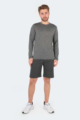 Slazenger RANALD Men's Long Sleeve T-Shirt White - Gray - Thumbnail