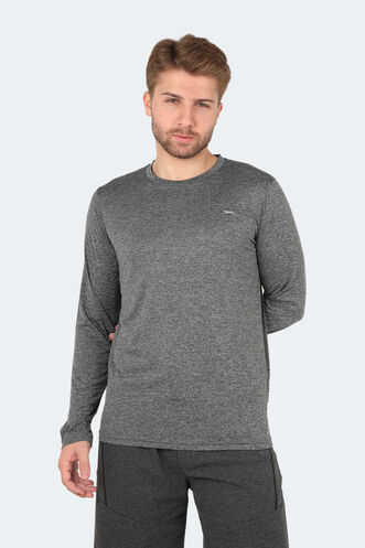 Slazenger RANALD Men's Long Sleeve T-Shirt White - Gray - Thumbnail