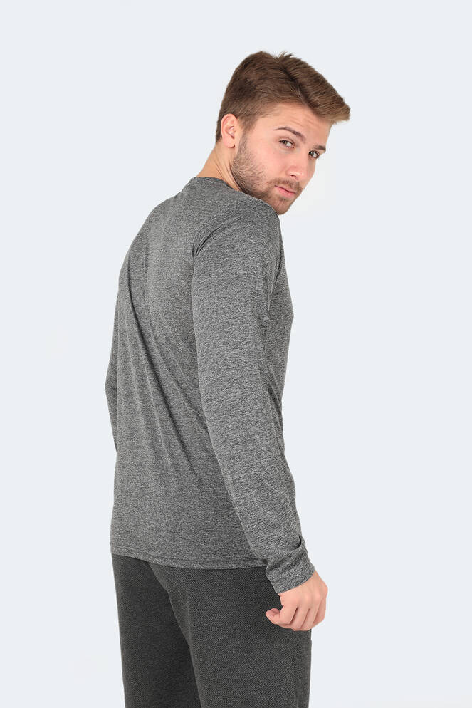 Slazenger RANALD Men's Long Sleeve T-Shirt White - Gray