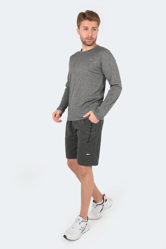 Slazenger RANALD Men's Long Sleeve T-Shirt White - Gray - Thumbnail