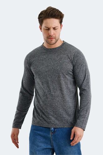 Slazenger - Slazenger RANALD Men's Long Sleeve T-Shirt White - Gray