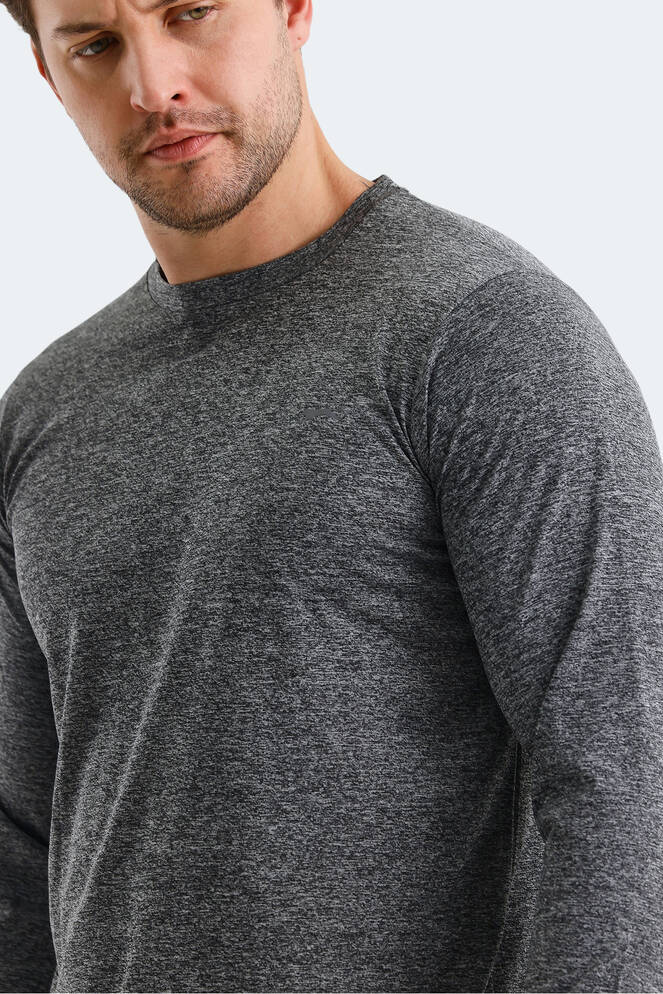 Slazenger RANALD Men's Long Sleeve T-Shirt White - Gray