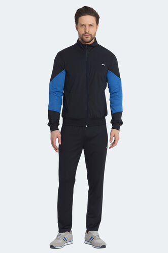 Slazenger RAPID Erkek Fermuarlı Dik Yaka Cepli Lacivert Eşofman Takımı - Thumbnail