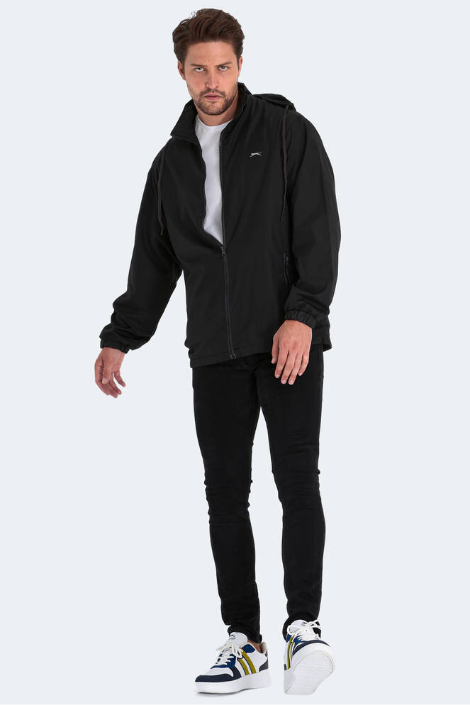 Slazenger RAREN Erkek Yağmurluk Siyah