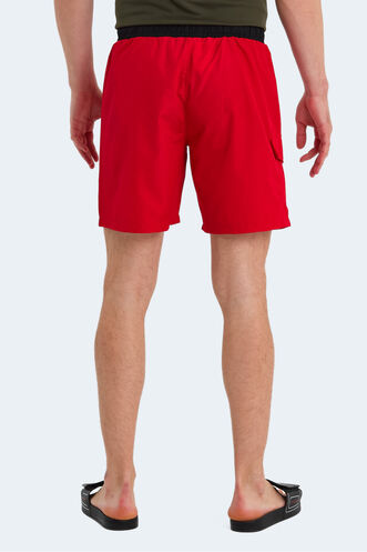 Slazenger RASMUS IN Erkek Cepli Deniz Şortu Kırmızı Mayo - Thumbnail