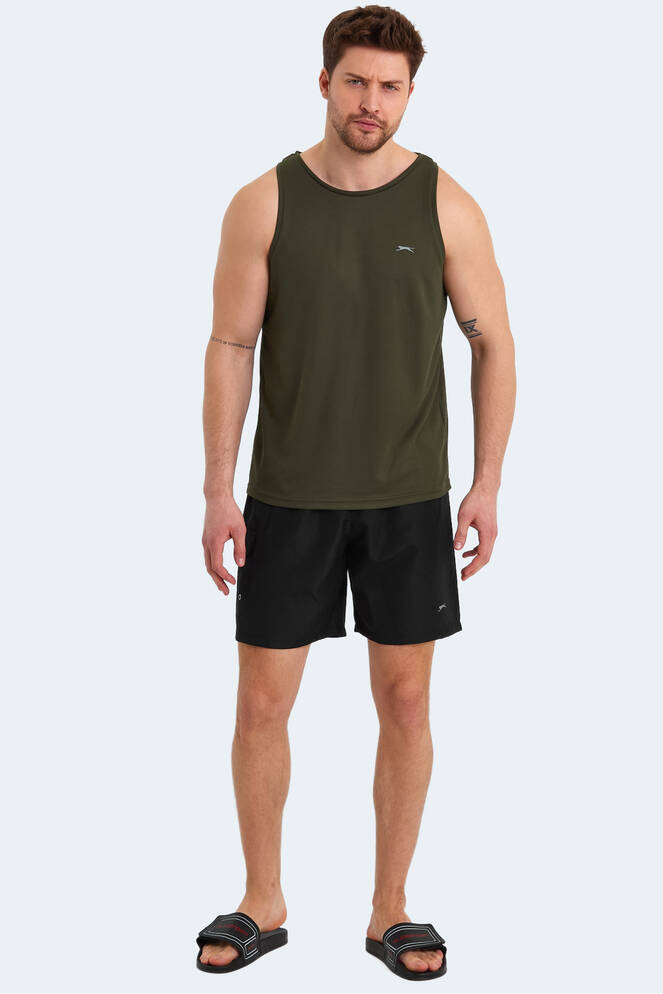 Slazenger RASMUS IN Erkek Cepli Deniz Şortu Siyah / Koyu Gri Mayo