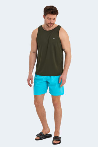 Slazenger RASMUS IN Erkek Cepli Deniz Şortu Turkuaz Mayo - Thumbnail