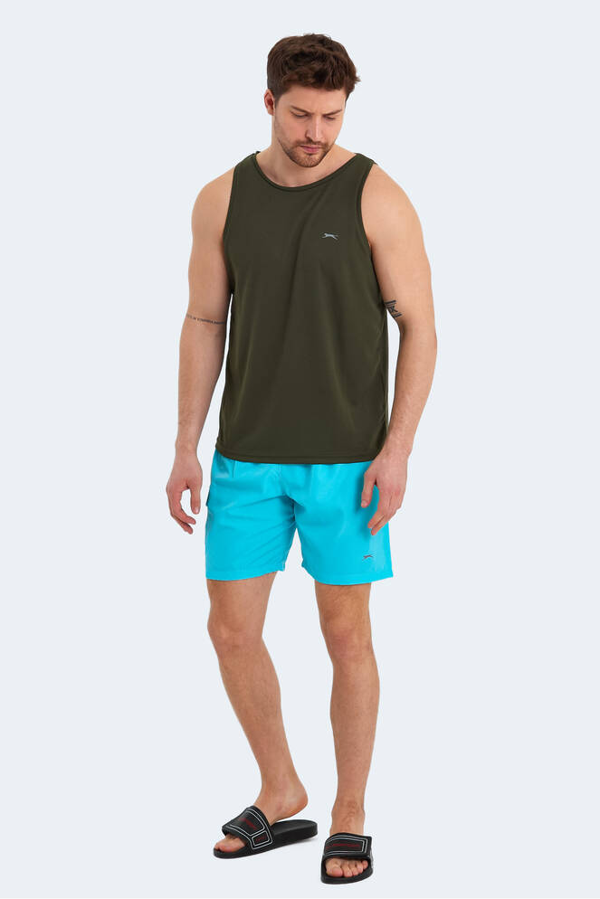Slazenger RASMUS IN Erkek Cepli Deniz Şortu Turkuaz Mayo