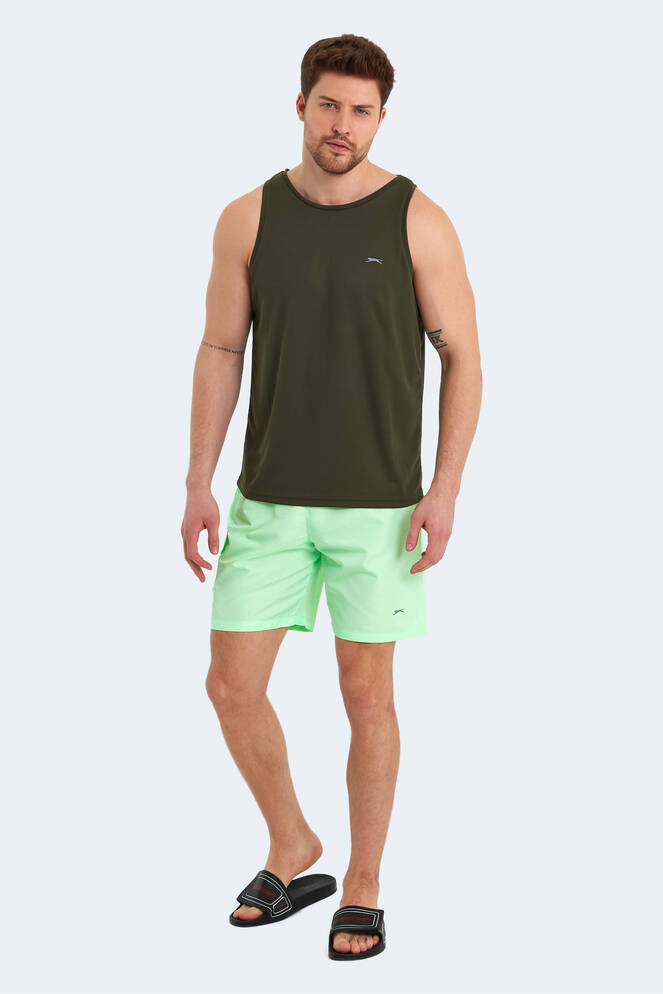 Slazenger RASMUS IN Erkek Cepli Deniz Şortu Yeşil Mayo