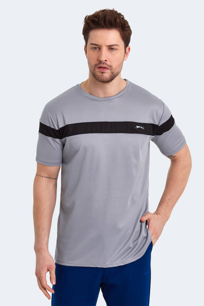 Slazenger RAST Erkek Kısa Kollu T-Shirt Açık Gri