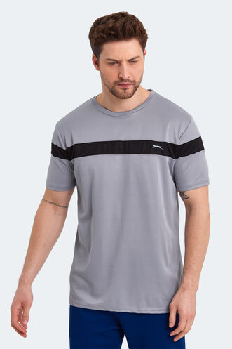 Slazenger RAST Erkek Kısa Kollu T-Shirt Açık Gri - Thumbnail