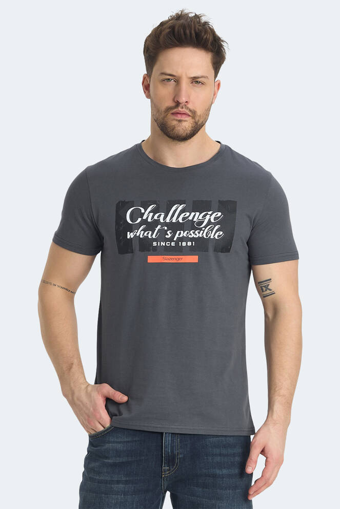 Slazenger RATAN Erkek Tişört Koyu Gri