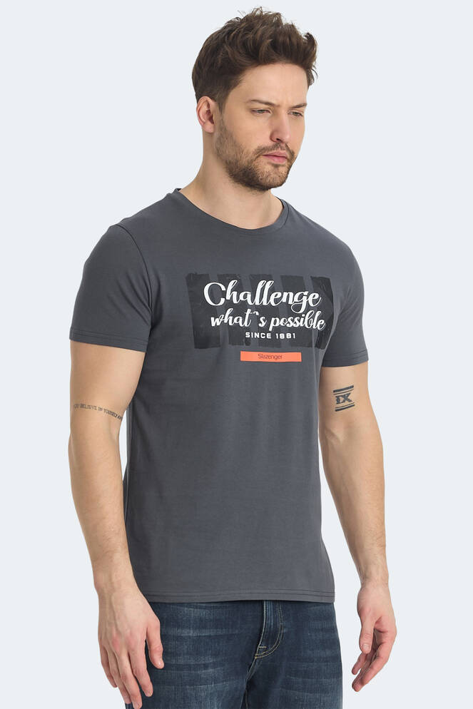 Slazenger RATAN Erkek Tişört Koyu Gri