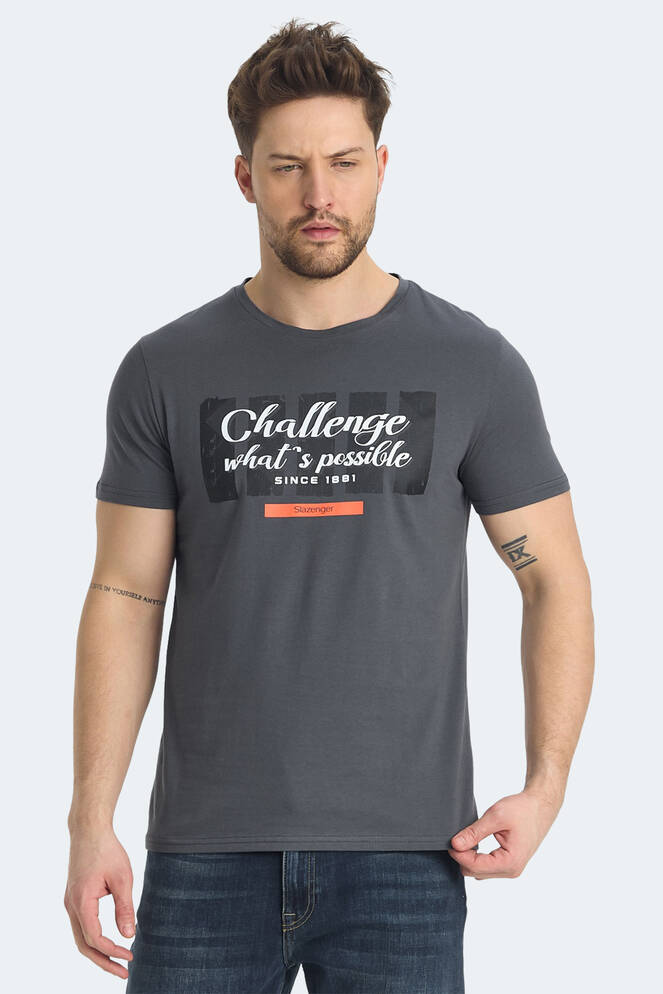 Slazenger RATAN Erkek Tişört Koyu Gri