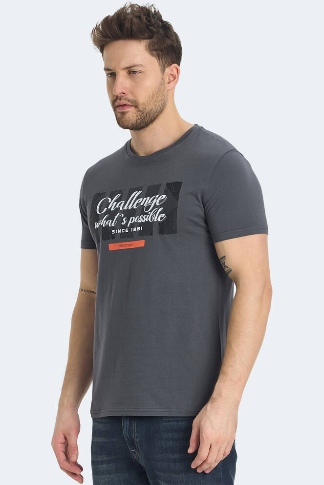 Slazenger RATAN Erkek Tişört Koyu Gri