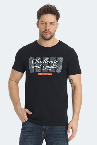 Slazenger - Slazenger RATAN Erkek Tişört Siyah