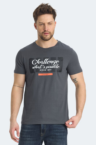 Slazenger RATAN Men's T-shirt Dark Grey - Thumbnail