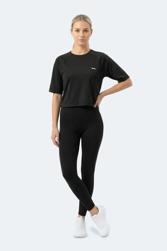 Slazenger RAVE Kadın Siyah Tişört - Thumbnail