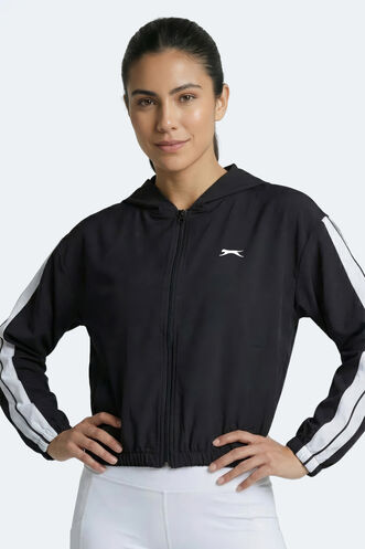 Slazenger RAZZLE Kadın Siyah Sweatshırt - Thumbnail