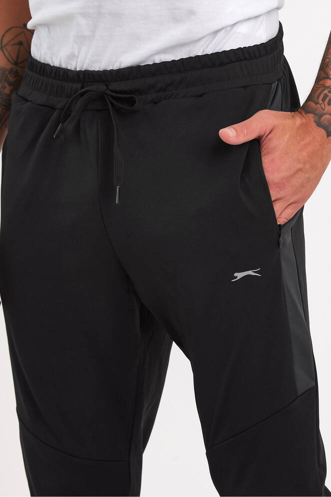 Slazenger REGION IN Erkek Fermuar Cepli Siyah Eşofman Altı