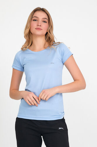 Slazenger RELAX Kadın Kısa Kollu T-Shirt Açık Mavi - Thumbnail