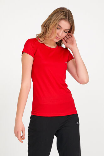 Slazenger RELAX Kadın Kısa Kollu T-Shirt Kırmızı - Thumbnail