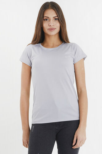 Slazenger RELAX Women's Short Sleeve T-Shirt Gray - Thumbnail