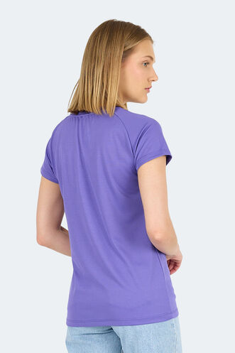 Slazenger RELAX Women's Short Sleeve T-Shirt Purple - Thumbnail