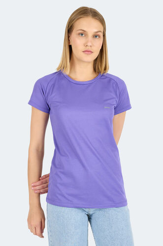 Slazenger RELAX Women's Short Sleeve T-Shirt Purple - Thumbnail