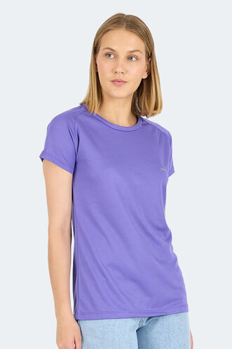 Slazenger RELAX Women's Short Sleeve T-Shirt Purple - Thumbnail