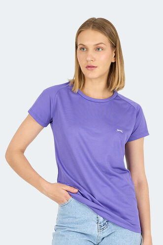 Slazenger RELAX Women's Short Sleeve T-Shirt Purple - Thumbnail