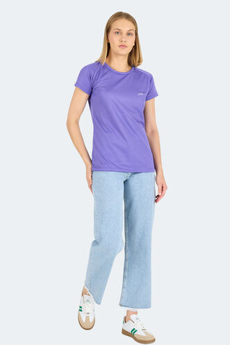 Slazenger RELAX Women's Short Sleeve T-Shirt Purple - Thumbnail