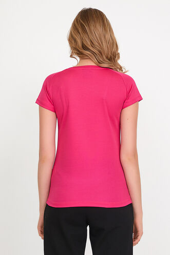 Slazenger RELAX Women's Short Sleeve T-Shirt Fuchsia - Thumbnail