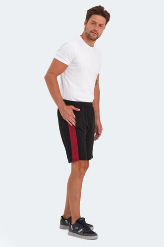 Slazenger REMAIN Men's Shorts Black - Red - Thumbnail