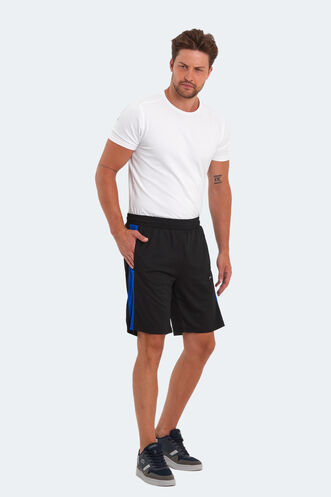 Slazenger REMAIN Men's Shorts Black - Sax Blue - Thumbnail