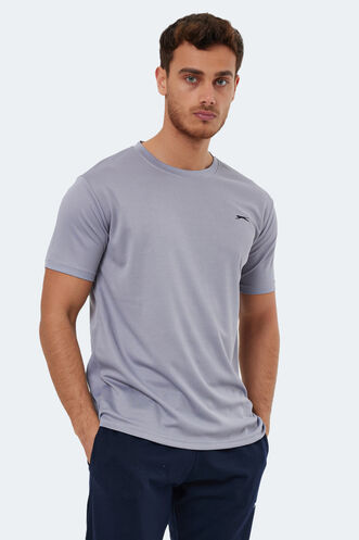 Slazenger - Slazenger REPUBLIC Erkek Kısa Kollu T-Shirt Açık Gri