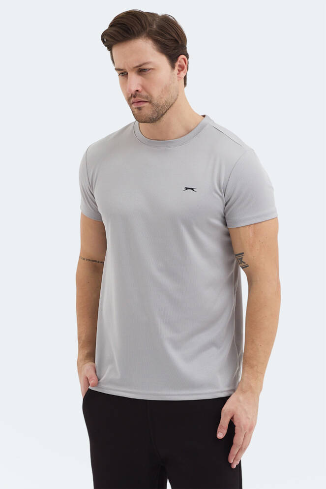 Slazenger REPUBLIC Erkek Kısa Kollu T-Shirt Açık Gri