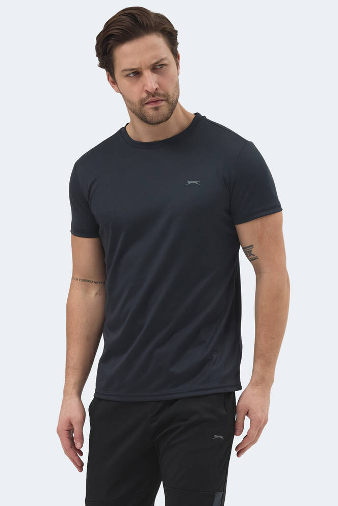 Slazenger REPUBLIC Erkek Kısa Kollu T-Shirt Koyu Gri