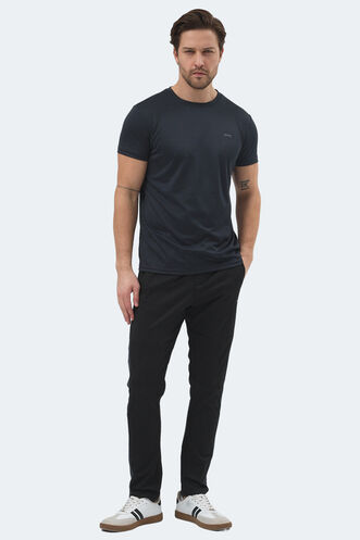 Slazenger REPUBLIC Erkek Kısa Kollu T-Shirt Koyu Gri - Thumbnail