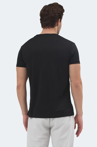 Slazenger REPUBLIC Erkek Kısa Kollu T-Shirt Siyah - Thumbnail
