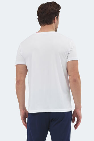 Slazenger REPUBLIC Erkek Kısa Kollu T-Shirt Beyaz - Thumbnail