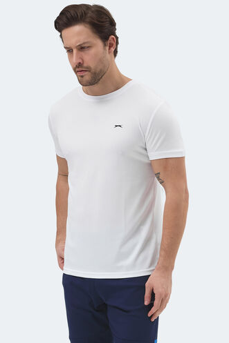 Slazenger REPUBLIC Erkek Kısa Kollu T-Shirt Beyaz - Thumbnail