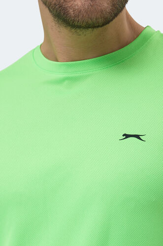 Slazenger REPUBLIC Erkek Kısa Kollu T-Shirt Neon Yeşil - Thumbnail