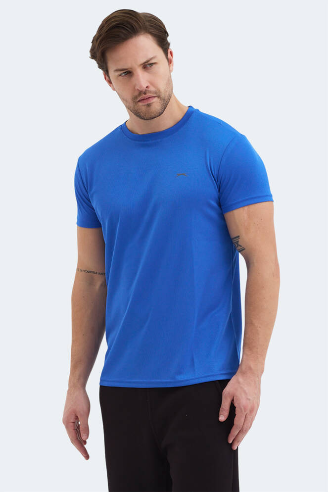 Slazenger REPUBLIC Erkek Kısa Kollu T-Shirt Saks Mavi